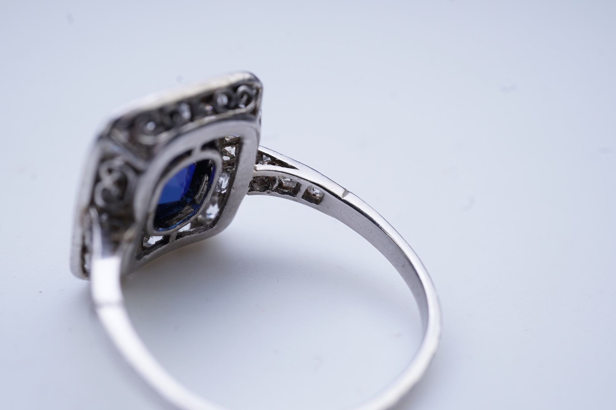 An Art Deco sapphire and diamond ring, 1920s